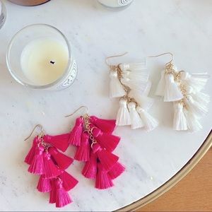 SUGARFIX BaubleBar Fringe Statement Earrings 2 PACK